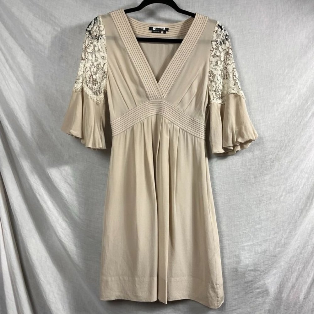 Banana Republic‎ 100% Silk Special Occasion Dress Womens 4 Empire Romantic Lace